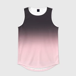 Мужская спортивная майка 3D Градиент: от черного к розовому