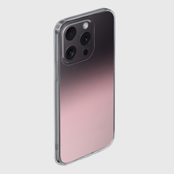 Чехол для iPhone 15 Pro силиконовый с защитой камеры Градиент: от черного к розовому - фото 2