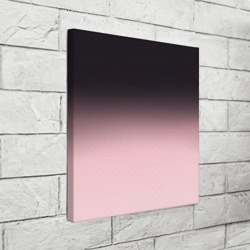 Холст квадратный Градиент: от черного к розовому - фото 2