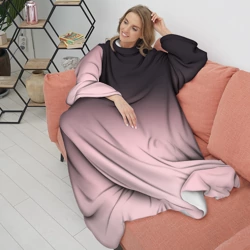 Плед с рукавами Градиент: от черного к розовому - фото 2