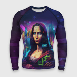 Мужской рашгард 3D Cyberpunk Mona Lisa