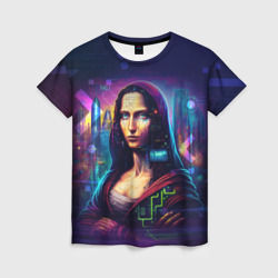 Женская футболка 3D Cyberpunk Mona Lisa