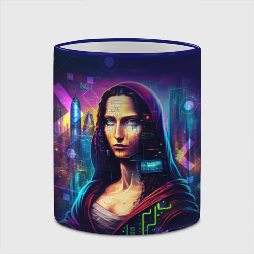 Кружка с полной запечаткой Cyberpunk Mona Lisa, цвет Кант синий - фото 4