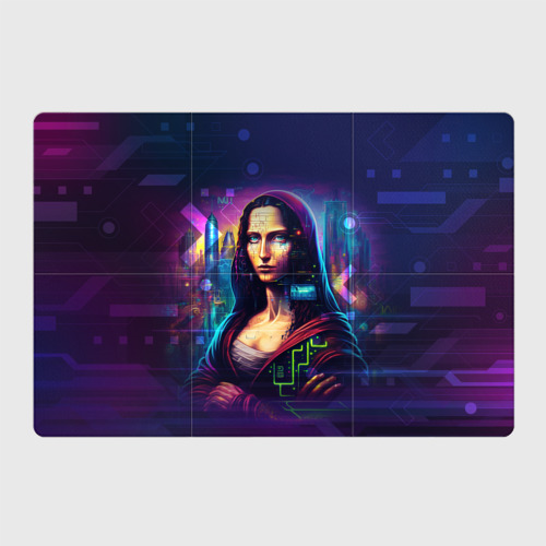 Магнитный плакат 3Х2 Cyberpunk Mona Lisa