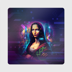 Магнит виниловый Квадрат Cyberpunk Mona Lisa
