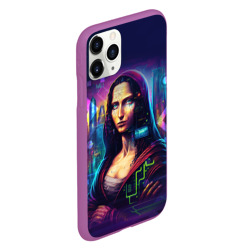 Чехол для iPhone 11 Pro матовый Cyberpunk Mona Lisa - фото 2