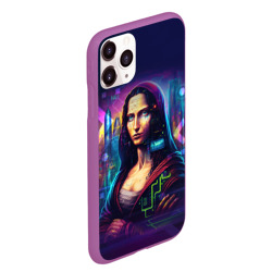 Чехол для iPhone 11 Pro Max матовый Cyberpunk Mona Lisa - фото 2