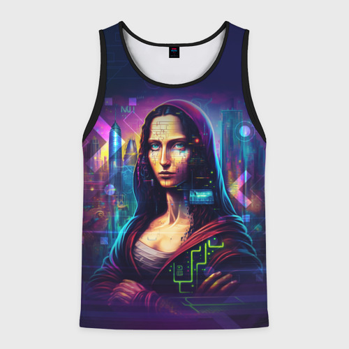 Мужская майка 3D Cyberpunk Mona Lisa, цвет 3D печать