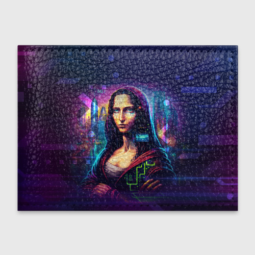 Обложка для студенческого билета Cyberpunk Mona Lisa, цвет зеленый