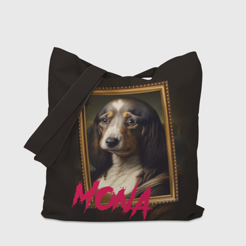 Шоппер 3D с принтом Dog Mona Lisa, вид сбоку #3