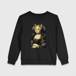 Детский свитшот хлопок Кошка Мона Лиза