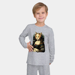 Детская пижама с лонгсливом хлопок Кошка Мона Лиза - фото 2