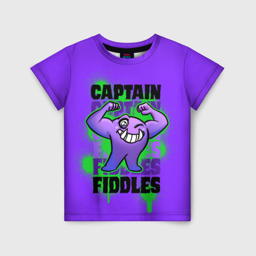 Детская футболка с принтом Капитан Фиддлс, вид спереди №1