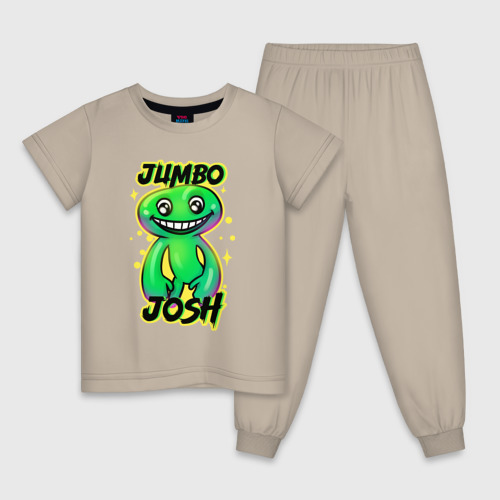 Детская пижама хлопок Jumbo Josh, цвет миндальный