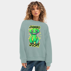 Женский свитшот oversize без начеса хлопок Jumbo Josh - фото 2