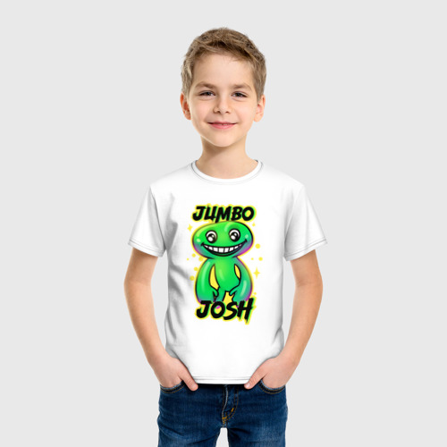 Детская футболка хлопок Jumbo Josh, цвет белый - фото 3