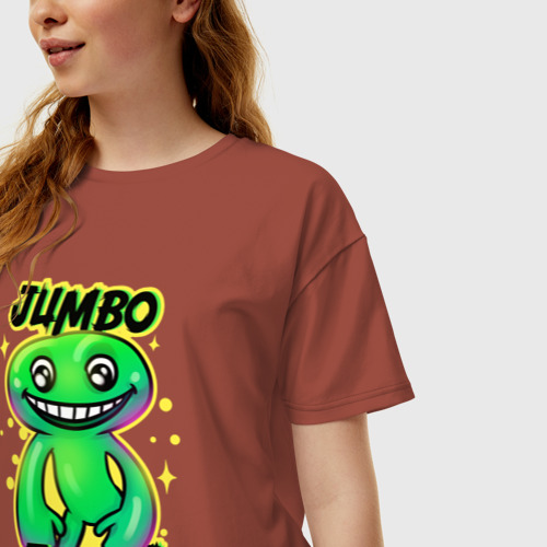Женская футболка хлопок Oversize Jumbo Josh, цвет кирпичный - фото 3