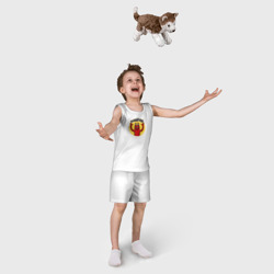 Пижама с принтом Banban для ребенка, вид на модели спереди №3. Цвет основы: белый