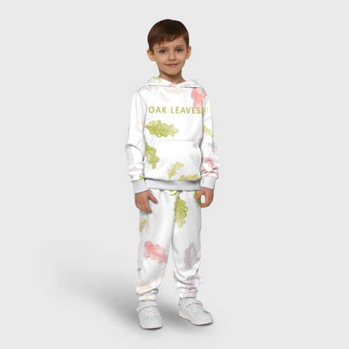 Детский костюм с толстовкой с принтом Oak leaves, фото на моделе #1