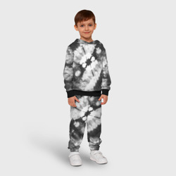 Детский костюм с толстовкой 3D Черно-белый тай-дай - фото 2