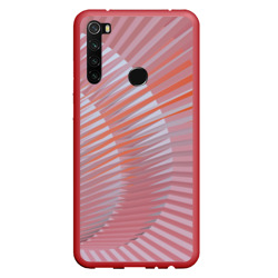Абстрактные розовые волнообразные линии – Чехол для Xiaomi Redmi Note 8T с принтом купить
