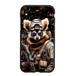 Чехол для iPhone XS Max матовый Лемур солдат