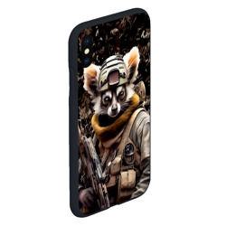 Чехол для iPhone XS Max матовый Лемур солдат - фото 2