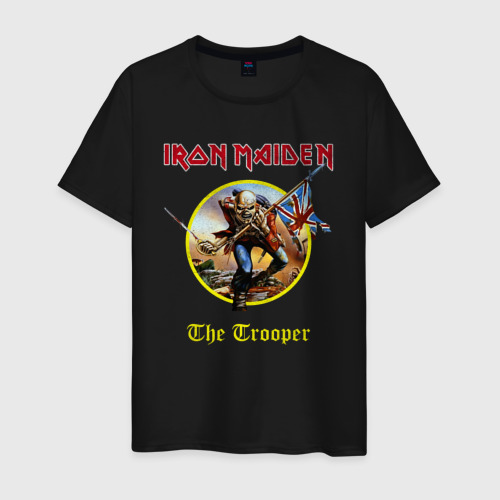 Мужская футболка хлопок The trooper Iron Maiden, цвет черный