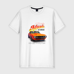 Мужская футболка хлопок Slim Маслкар Chevrolet Camaro SS 1968 года