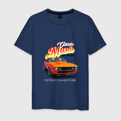 Мужская футболка хлопок Маслкар Chevrolet Camaro SS 1968 года