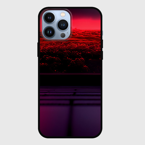 Чехол для iPhone 13 Pro Max с принтом Пурпурный закат-арт, вид спереди #2