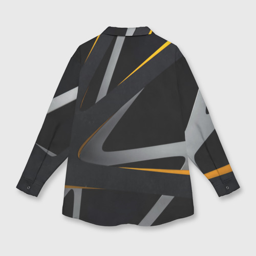 Мужская рубашка oversize 3D с принтом Спортивная геометрия полосы, вид сзади #1