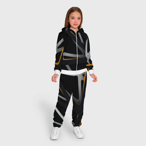 Детский 3D костюм с принтом Спортивная геометрия полосы, вид сбоку #3