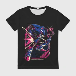 Женская футболка 3D Кибер-Соник с алмазом