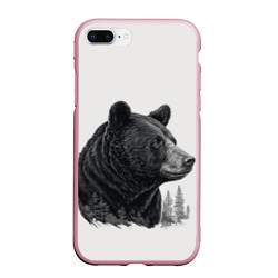 Чехол для iPhone 7Plus/8 Plus матовый Нарисованный медведь