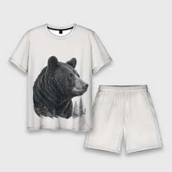 Мужской костюм с шортами 3D Нарисованный медведь