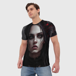 Мужская футболка 3D Готическая девушка Алприка - фото 2