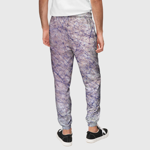 Мужские брюки 3D с принтом Неразбериха в рисунке, вид сзади #2