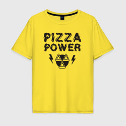 Мужская футболка хлопок Oversize Pizza power