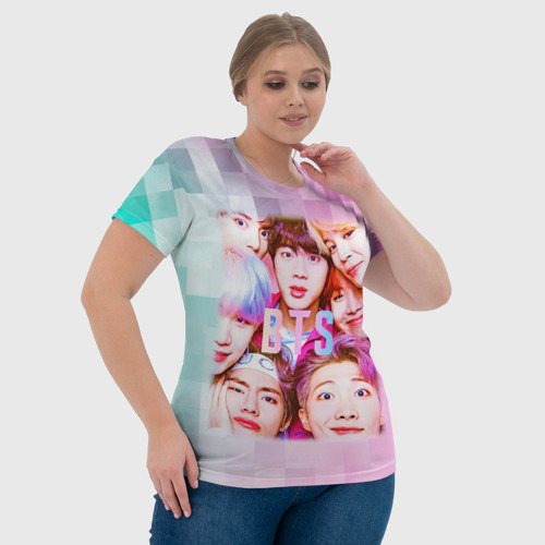 Женская футболка 3D BTS K-pop хип-хоп, цвет 3D печать - фото 6