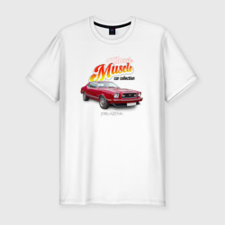 Мужская футболка хлопок Slim Ретро маслкар Ford Mustang