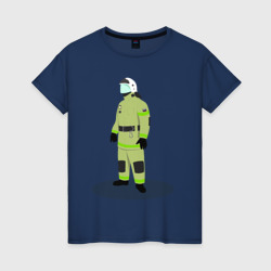 Женская футболка хлопок Пожарный МЧС России