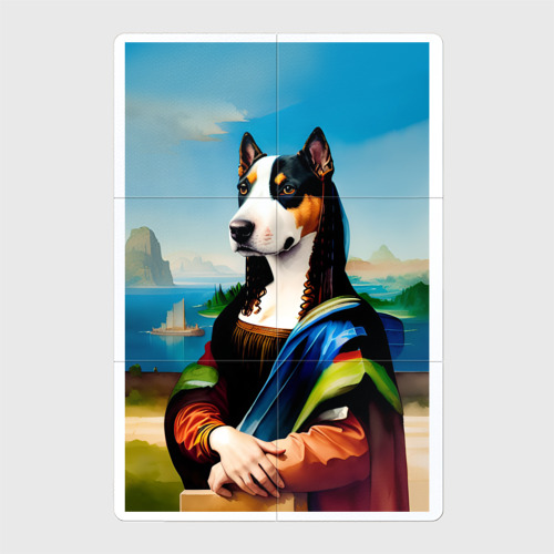 Магнитный плакат 2x3 с принтом A dog named Gioconda - humorous art, вид спереди №1