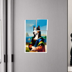 Плакат с принтом A dog named Gioconda - humorous art для любого человека, вид спереди №4. Цвет основы: белый