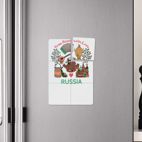 Магнитный плакат 2Х3 From Russia with love inscription - фото 4