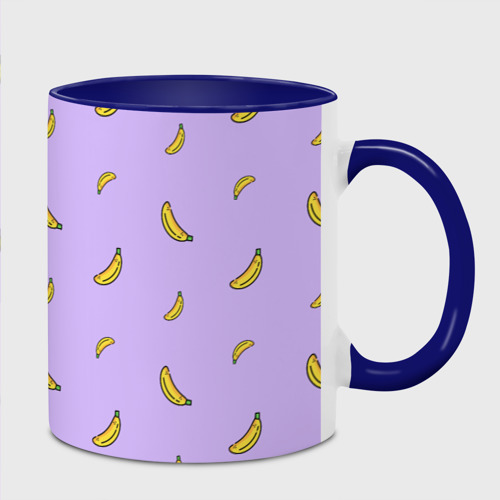 Кружка с полной запечаткой с принтом Паттерн - бананы, вид спереди #2