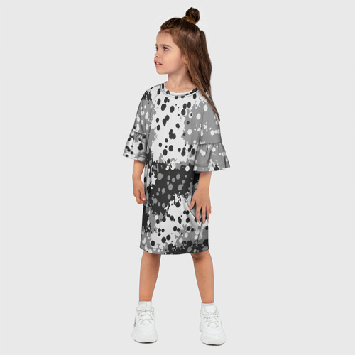 Детское платье 3D с принтом Камуфляж в точку, фото на моделе #1