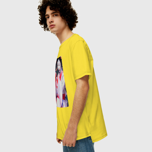 Мужская футболка хлопок Oversize с принтом Гейша юная, вид сбоку #3