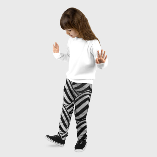 Детские брюки 3D с принтом Авангардный фрактальный паттерн, фото на моделе #1
