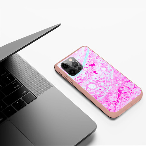 Чехол для iPhone 12 Pro Max с принтом Розовые краски в воде, фото #5